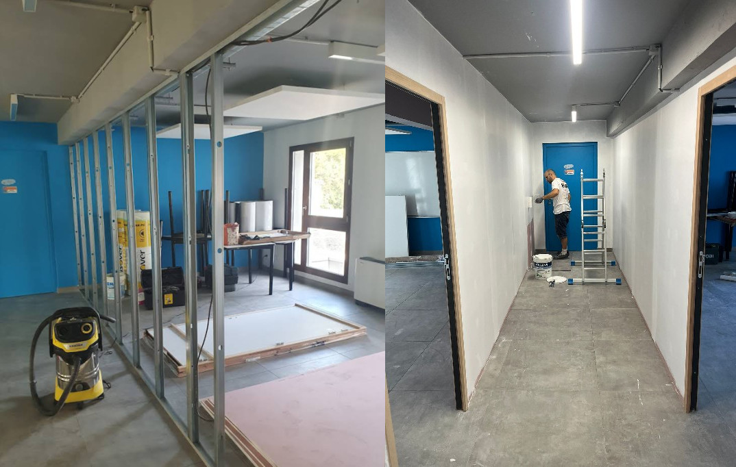 Création d'un couloir avant/après